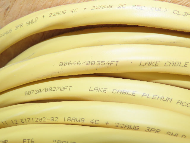 Reliable Wire RWC-P4E-SEC Plenum Access Control Spool 22AWG 2C 4C 18AWG 4C 360'