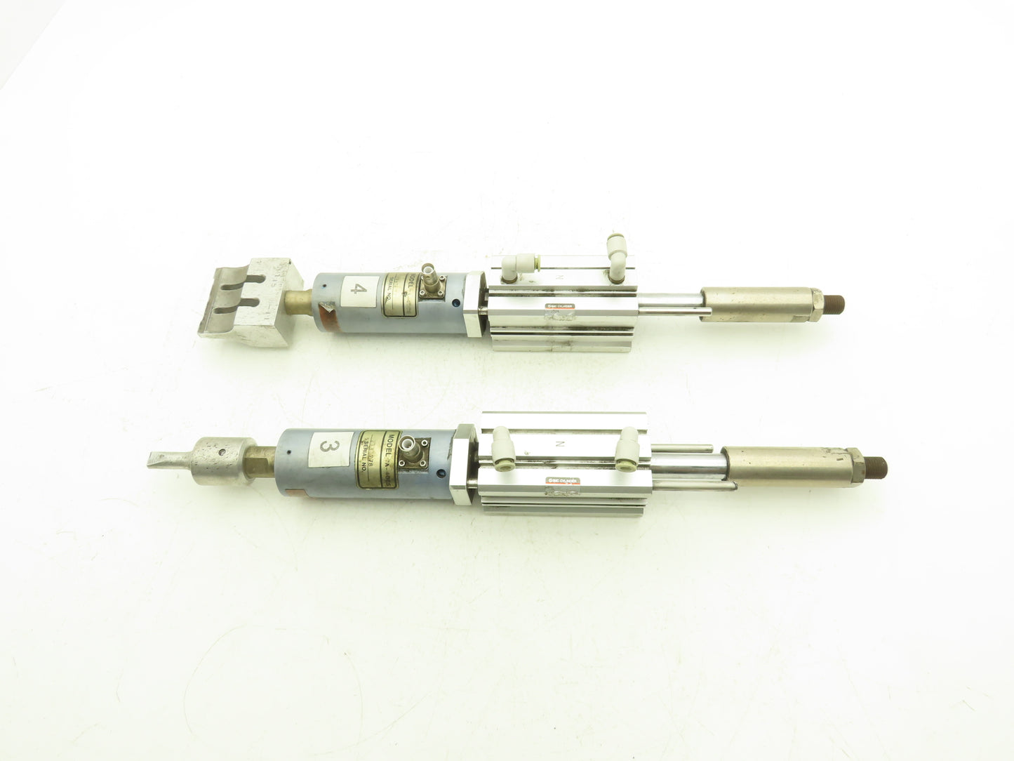 TA Systems TA-40CS Ultrasonic Plastic Welder Head Unit w/SMC Cylinder Lot of 2