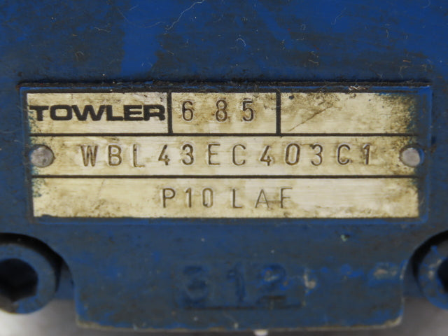 Towler Valve WPL43EC403C1P10 Proportional Solenoid Valve 24VDC GRFY 035 F20 D23