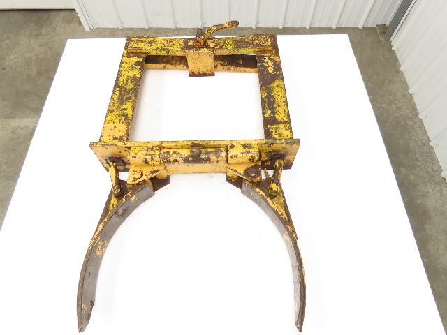 Steel Barrel Drum Grapple Handler Carrier Lifter Yellow Heavy Duty Tip Activated