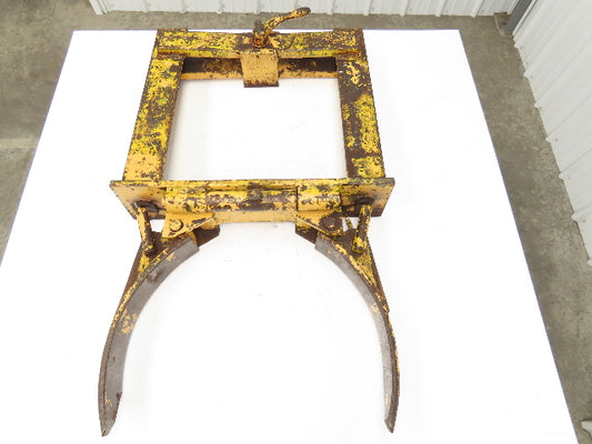 Steel Barrel Drum Grapple Handler Carrier Lifter Yellow Heavy Duty Tip Activated