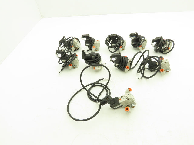 SMC NVKF334-5D-01T Base Mounted Solenoid Valve 3-Port 1/8" NPT 24VDC Lot of 10