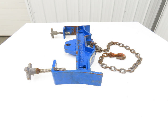Vestil D-FORK-10-SL Hoisting Rigging Hook Grapple Clamp On Lifter Blue No Hook