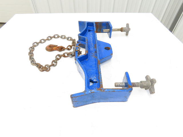Vestil D-FORK-10-SL Hoisting Rigging Hook Grapple Clamp On Lifter Blue No Hook