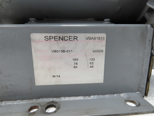 Spencer VB-019B-011 Regenerative Blower 2.5Hp 460V 160CFM 1-1/2" NPT Reversible