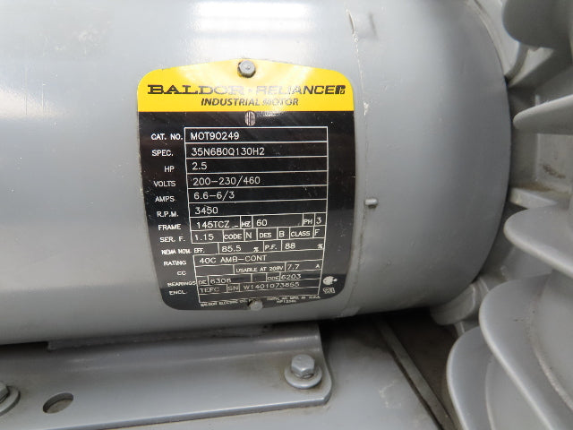 Spencer VB-019B-011 Regenerative Blower 2.5Hp 460V 160CFM 1-1/2" NPT Reversible