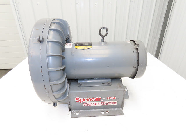 Spencer VB-019B-011 Regenerative Blower 2.5Hp 460V 160CFM 1-1/2" NPT Reversible