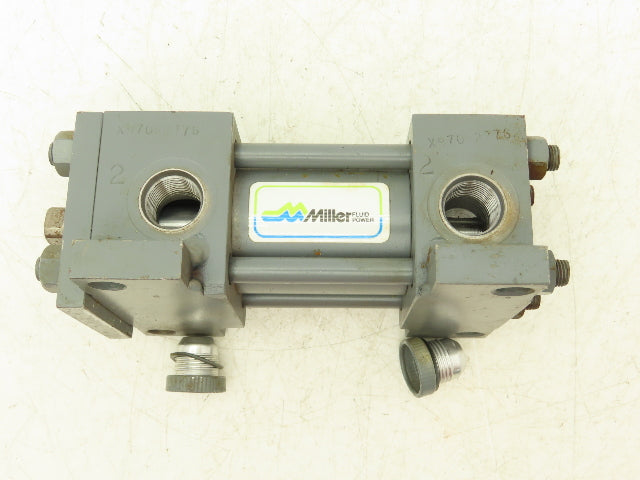 Miller HV72R4N Hydraulic Cylinder 1.5" Bore 1" Stroke 5000psi Lug Foot Mount