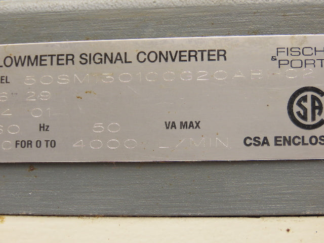 ABB Fischer Porter 50SM1301CCG20ABHC2 Magnetic Flowmeter Signal Converter