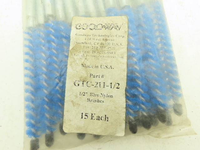 Goodway Technologies GTC-211-1/2 Blue 1/2" Nylon Tube Brushes