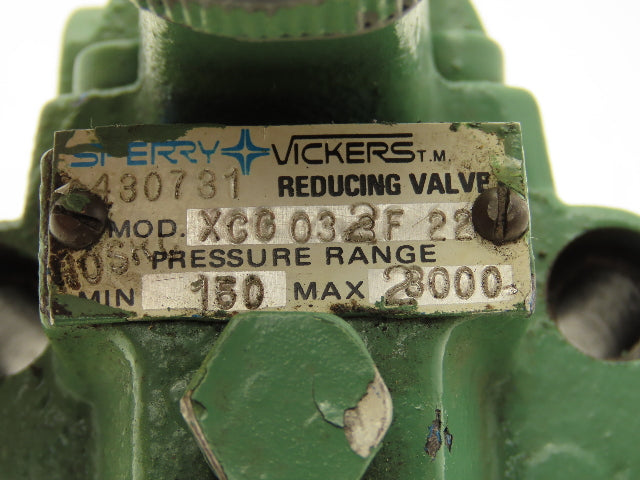 Vickers XCG 03 2F 22 Hydraulic Pressure Reducing Valve 150-2000 PSI