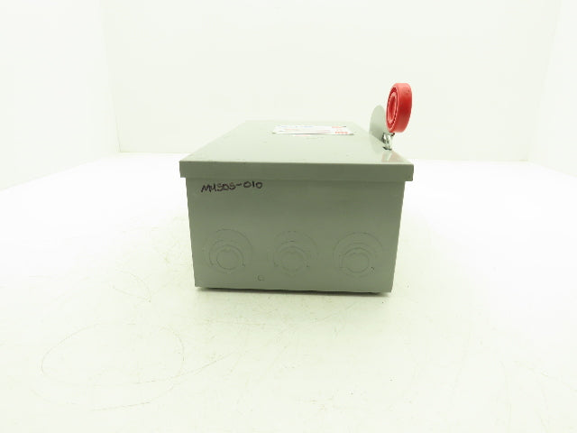 Eaton Cutler Hammer Safety Disconnect Switch 30A 600V 3 Pole Fusible
