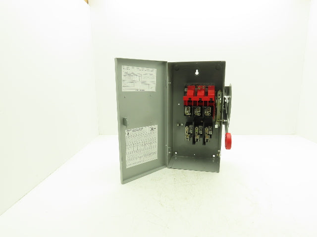 Eaton Cutler Hammer Safety Disconnect Switch 30A 600V 3 Pole Fusible