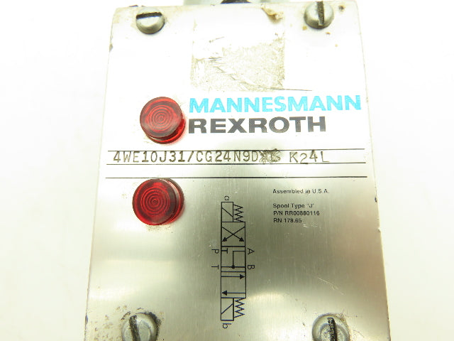 Rexroth 4WE10J31/CG24N9DK24L Hydraulic Directional Dual Solenoid Valve 24V DC