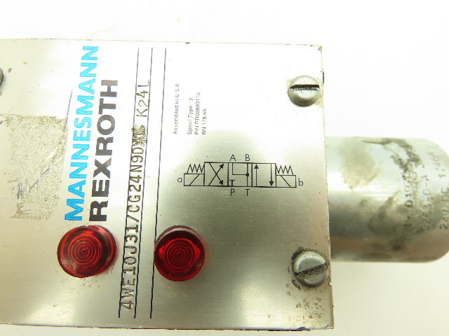 Rexroth 4WE10J31/CG24N9DK24L Hydraulic Directional Dual Solenoid Valve 24V DC