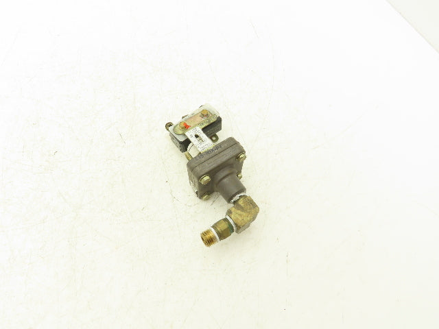 Barksdale E1S-H15-P4 Adjustable Pressure Switch 0.5-15PSI 10A 125/250V 1/8" NPT