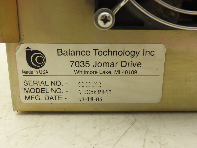 Balance Technologies P4M 6 Slot Industrial Computer w/Windows XP Professional