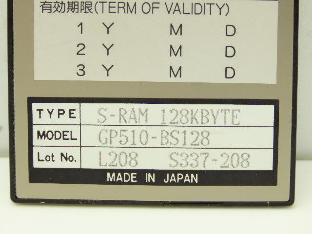 Digital GP510-BS128 S-RAM 128KBYTE IC Memory Card 128 Kilobyte For HMI Panel