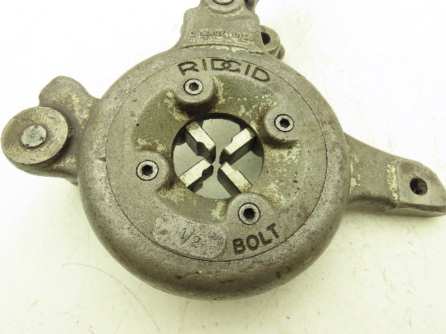 Ridgid 500B Bolt Die Head 1/4-1" with 3/8"-16 UNC Dies E-671 Handle