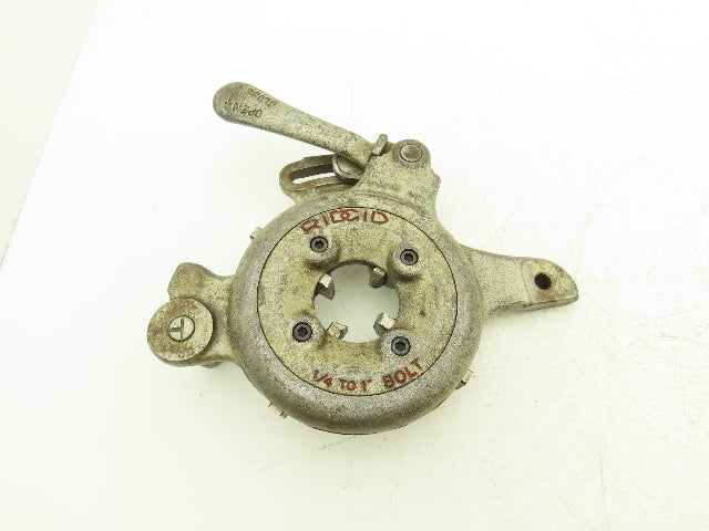 Ridgid 500B Bolt Die Head 1/4-1" with 7/8"-9 UNC Dies Lock Handle Missing