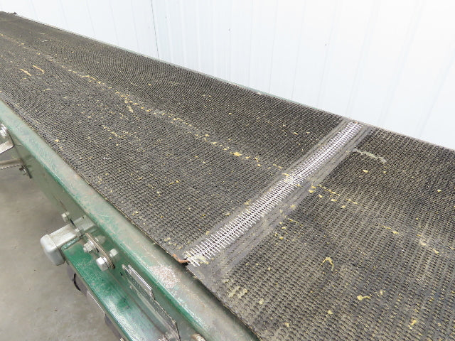 18.5"W x 8' 8" Slider Bed Conveyor 16" Grip Belt 115V 1PH Variable Speed 58FPM