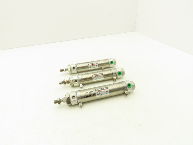 SMC Pneumatic Air Cylinder 32mm Bore Non Rotating 73-105mm Stoke Mixed Lot of 3