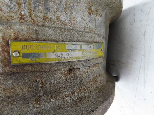 Crane G15 SMF Duo Chek II Stainless 10" Wafer Check Valve 285 PSI Class 150