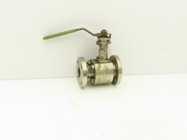 Habonim 1-1/2" Class 150 Flanged 2pc Stainless Ball Valve 275psi 316SS/CF8M