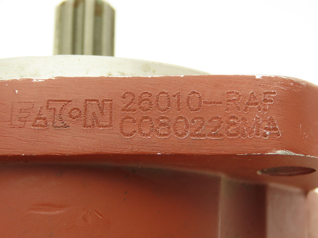 Eaton 26010-RAF Gear Pump 9.3GPM SAE A 2 Bolt 9T Spline 3200 RPM 3000 PSI CW Rot