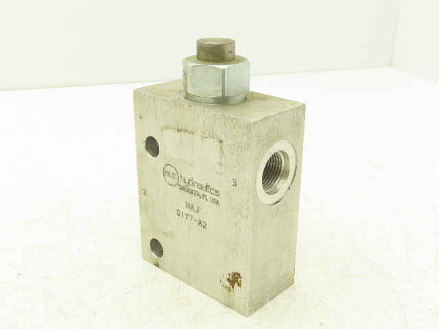 Sun Hydraulics NAJ01Y7-A2 Valve Body W CVEVXCN Pilot Check Valve Cartridge