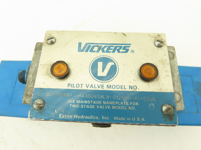 Vickers PA4DG4S4LW-012N-H-61-S558 Hydraulic Directional Pilot Valve D05 24VDC