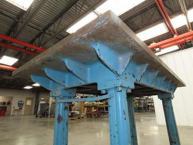 Vintage Precision Steel Welding Layout Table 72x36" Cast Iron 1-1/2" Thick Top