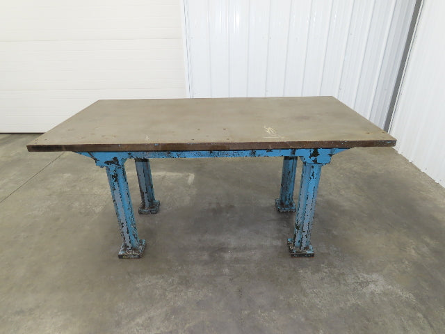 Vintage Precision Steel Welding Layout Table 72x36" Cast Iron 1-1/2" Thick Top