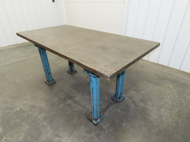 Vintage Precision Steel Welding Layout Table 72x36" Cast Iron 1-1/2" Thick Top