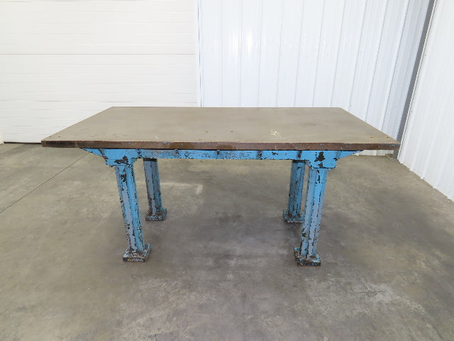 Vintage Precision Steel Welding Layout Table 72x36" Cast Iron 1-1/2" Thick Top