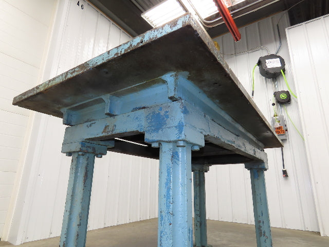 Vintage Precision Steel Welding Layout Table 71.5x36" Cast Iron 1-3/8" Thick Top