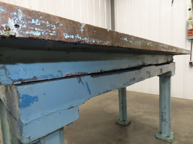 Vintage Precision Steel Welding Layout Table 71.5x36" Cast Iron 1-3/8" Thick Top