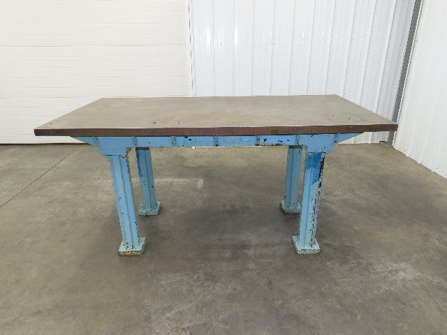 Vintage Precision Steel Welding Layout Table 72x36" Cast Iron 1-1/2" Thick Top