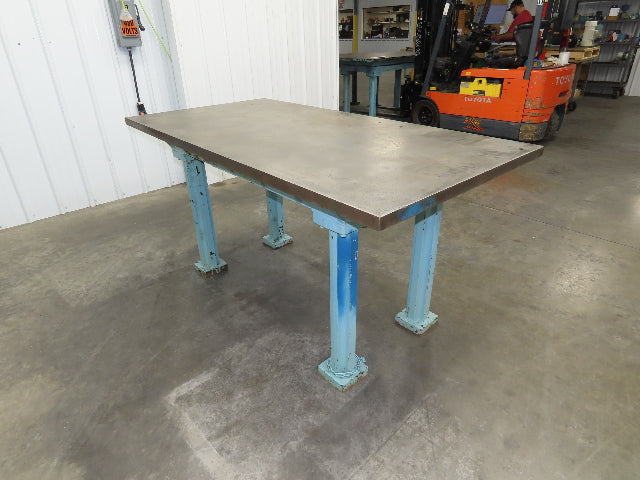Vintage Precision Steel Welding Layout Table 72x36" Cast Iron 1-1/2" Thick Top