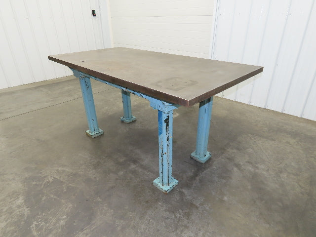Vintage Precision Steel Welding Layout Table 72x36" Cast Iron 1-1/2" Thick Top