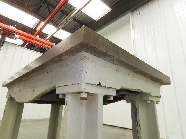 Vintage Precision Steel Welding Layout Table 66x36" Cast Iron 2-1/4" Thick Top