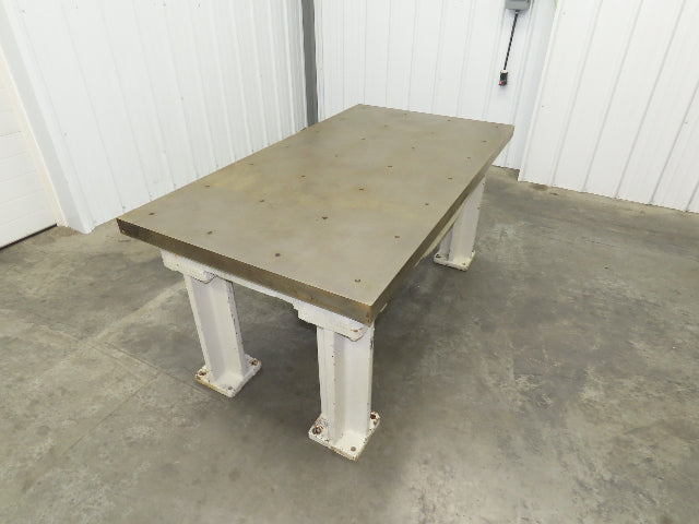 Vintage Precision Steel Welding Layout Table 66x36" Cast Iron 2-1/4" Thick Top