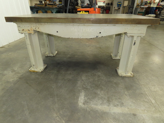 Vintage Precision Steel Welding Layout Table 66x36" Cast Iron 2-1/4" Thick Top