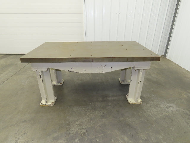 Vintage Precision Steel Welding Layout Table 66x36" Cast Iron 2-1/4" Thick Top