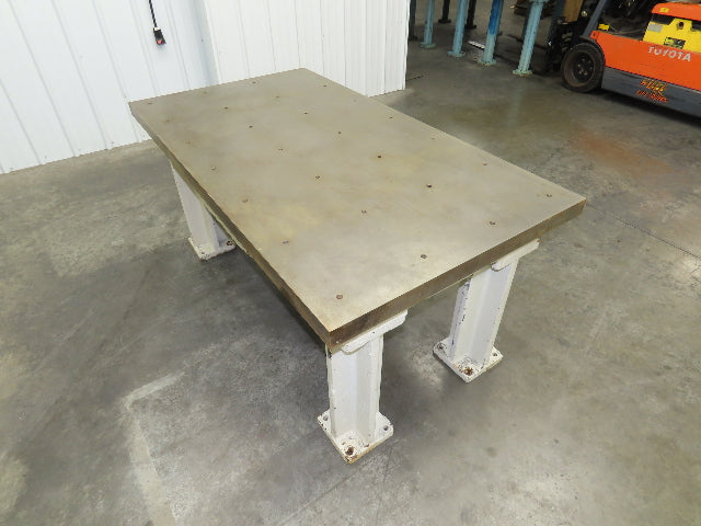 Vintage Precision Steel Welding Layout Table 66x36" Cast Iron 2-1/4" Thick Top