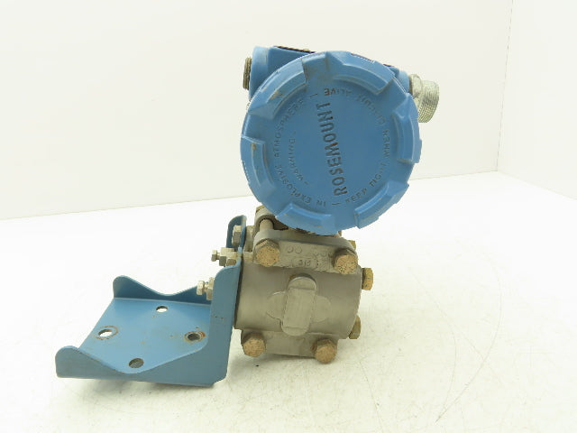 Rosemount 1151DP4S22 Electronic Pressure Transmitter 2000PSI 45VDC W/Bracket