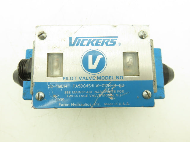 Vickers PA5DG4S4LW-012N-B-60 Hydraulic Directional Control Pilot Valve 120VAC