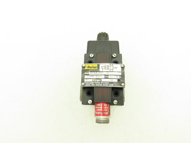 Parker D3W1F56VY Hydraulic Directional Solenoid Valve 120v 60Hz .72-.75A 3000psi