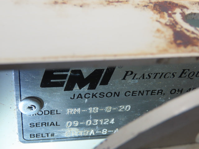 EMI Plastics 23"x 96" Belt Conveyor 19.5" Belt 120V 1PH 1-24FPM Variable Speed