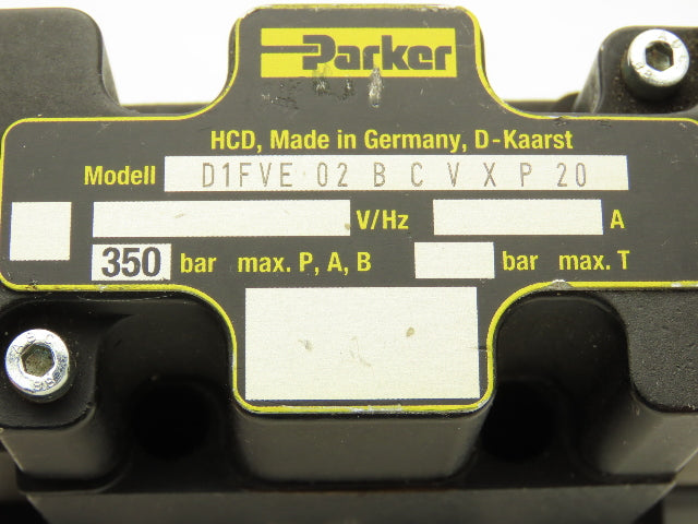 Parker D31FSE01B4NXP030 Proportional Valve D1FVE02BCVXP20 Transducer AWEX020D06